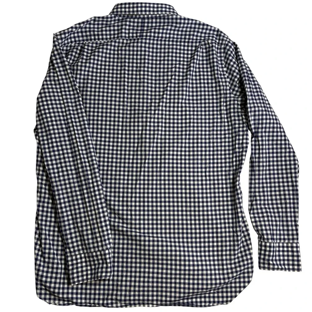 J Crew Ludlow Blue White Gingham Check Button Down‎ Shirt Mens XL  Dress Casual